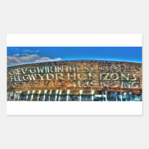 Sticker Rectangulaire Sud de l'Angleterre Country Road & Pasture Scene