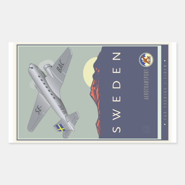 Sticker Rectangulaire Suède (Devant)