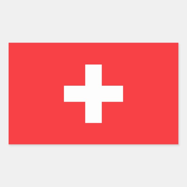 Sticker Rectangulaire Suisse Classic (Devant)