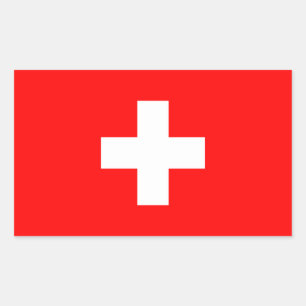 Sticker Rectangulaire Suisse - Drapeau suisse