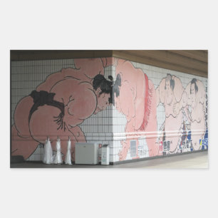 Sticker Rectangulaire Sumo Mural Art