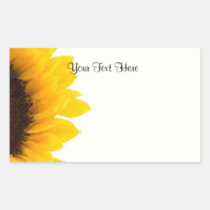 Sticker Rectangulaire Sunflower Modèle, prêt à personnaliser,
