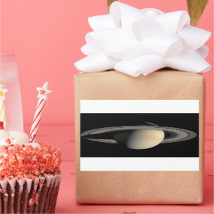 Sticker Rectangulaire Sunlit Saturn Gas géant Planet par Cassini