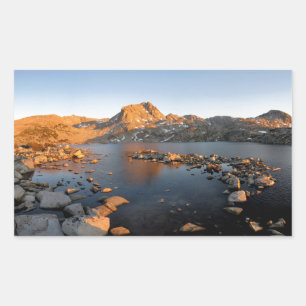 Sticker Rectangulaire Sunset du lac Muriel près de Piute Pass - Sierra N