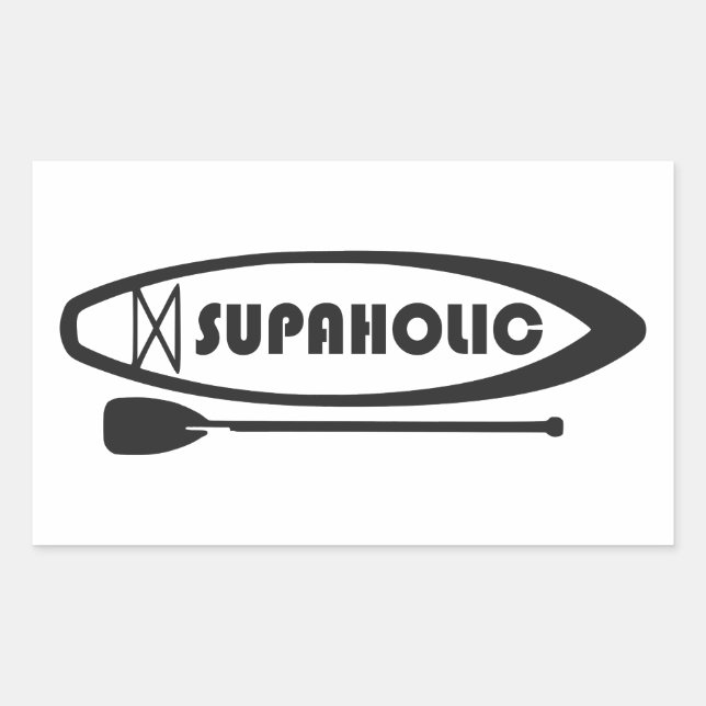 Sticker Rectangulaire Supaholic Standup Paddleboard (Devant)