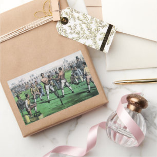 Sticker Rectangulaire Super Combat pour le Championnat, Boxe Vintage