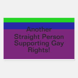 Sticker Rectangulaire Support des droits des homosexuels