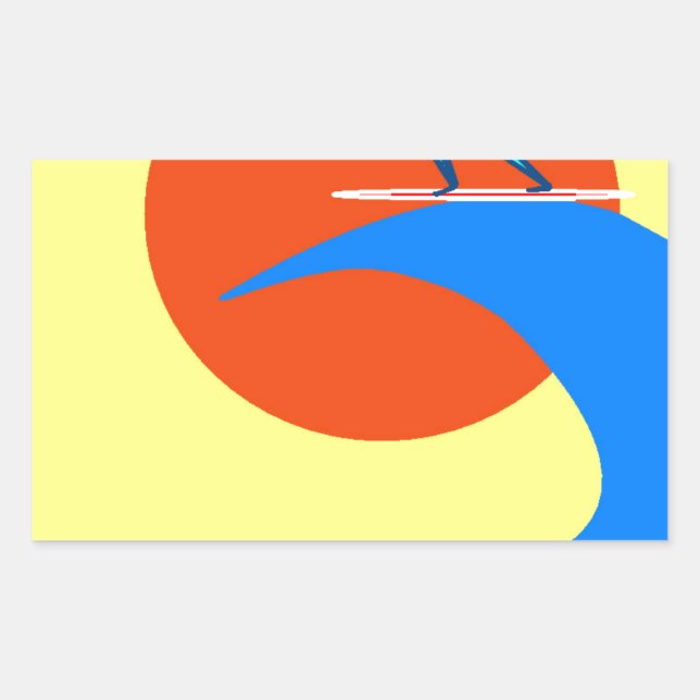 Sticker Rectangulaire Surf (Devant)