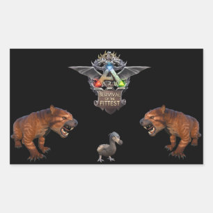 Sticker Rectangulaire Survie des arcs de l'autocollant Fittest