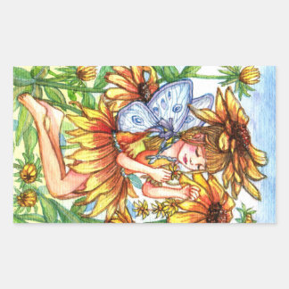 Sticker Rectangulaire Susan Fairy aux yeux noirs