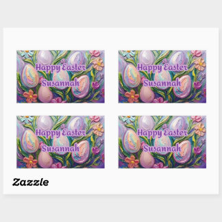 Sticker Rectangulaire SUSANNAH ~ Cadeau de Pâques Sain ~