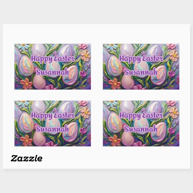 Sticker Rectangulaire SUSANNAH ~ Healthy Easter Gift ~ (Feuille)