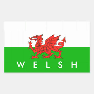 Sticker Rectangulaire symbole britannique de gallois de nation de