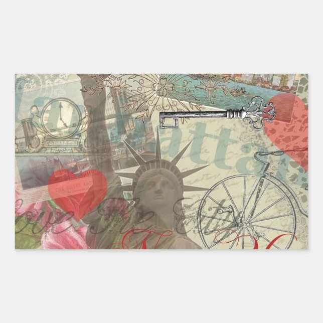 Sticker Rectangulaire Symbole d'Art de New York (Devant)