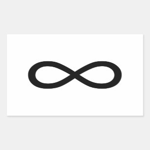 Sticker Rectangulaire Symbole d'infini noir