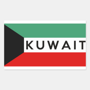 Sticker Rectangulaire symbole du pays koweïtien nom
