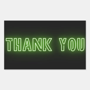 Sticker Rectangulaire SYMBOLE NEON Mint Green Merci tendance