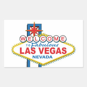 Sticker Rectangulaire SYMBOLE RÉtro DE Las Vegas
