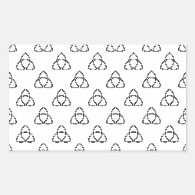Sticker Rectangulaire Symbole Triquetra Vesica (Devant)