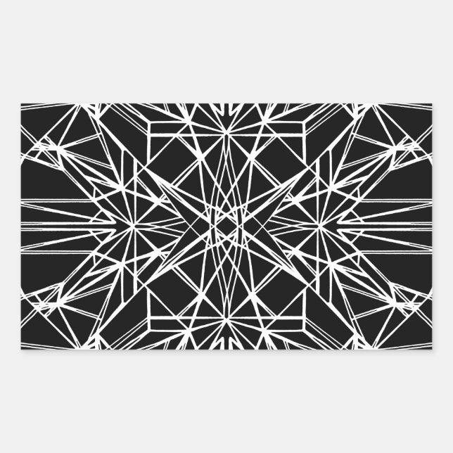 Sticker Rectangulaire Symétrie géométrique (Devant)
