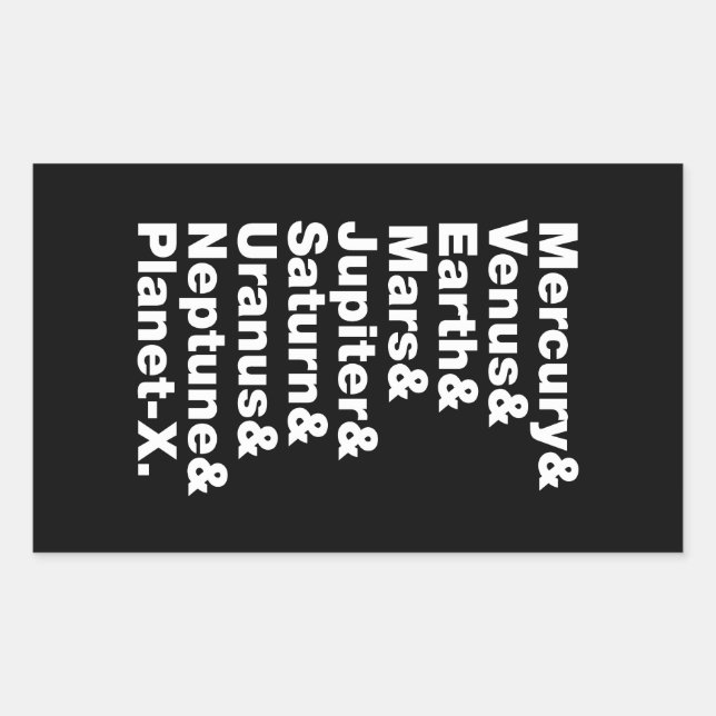 Sticker Rectangulaire Système solaire (Devant)