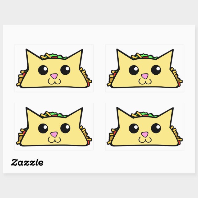 Sticker rectangulaire Tacocat II (Feuille)