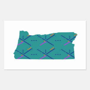 Sticker Rectangulaire Tapis de l'aéroport Portland Oregon PDX
