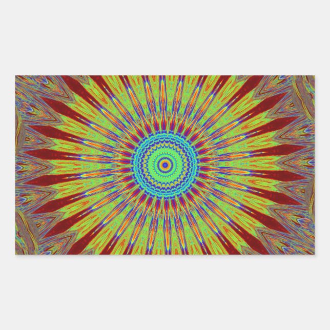 Sticker Rectangulaire Tapis iranien motif tribal d'ethnie africaine (Devant)