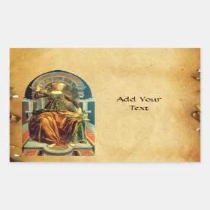 Sticker Rectangulaire TAROTS DE RENAISSANCE ANTIQUE 14 TEMPERANCE Parche