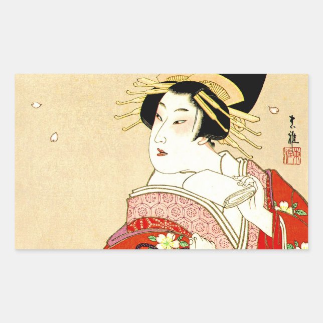 Sticker Rectangulaire tatouage oriental japonais cool Agemaki (Devant)