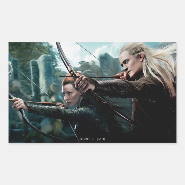 Sticker Rectangulaire TAURIEL™ et LEGOLAS GREENLEAF™ (Devant)