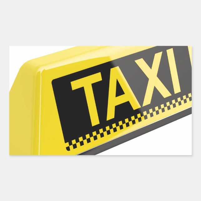 Sticker Rectangulaire Taxi (Devant)