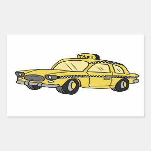 Sticker Rectangulaire Taxi jaune