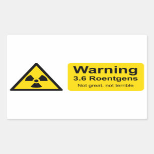 Sticker Rectangulaire Tchernobyl 3.6 Gens de la terre: Pas génial, pas 