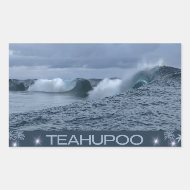 Sticker Rectangulaire Teahupoo (Devant)