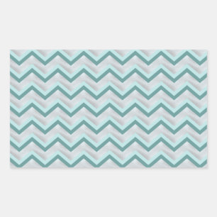 Sticker Rectangulaire Teal et les perles zigzaguent