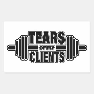 Sticker Rectangulaire Tears of My Clients Personal Trainer Canards Cadea