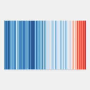 Sticker Rectangulaire Températures du réchauffement climatique Changem