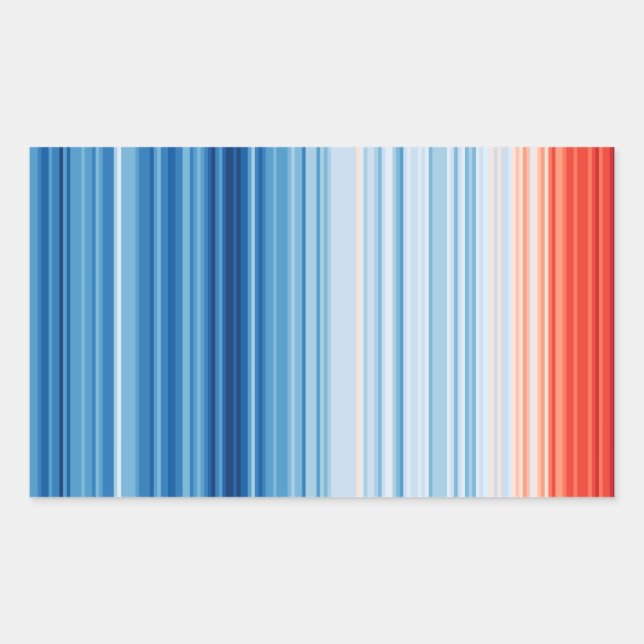 Sticker Rectangulaire Températures du réchauffement climatique Changemen (Devant)