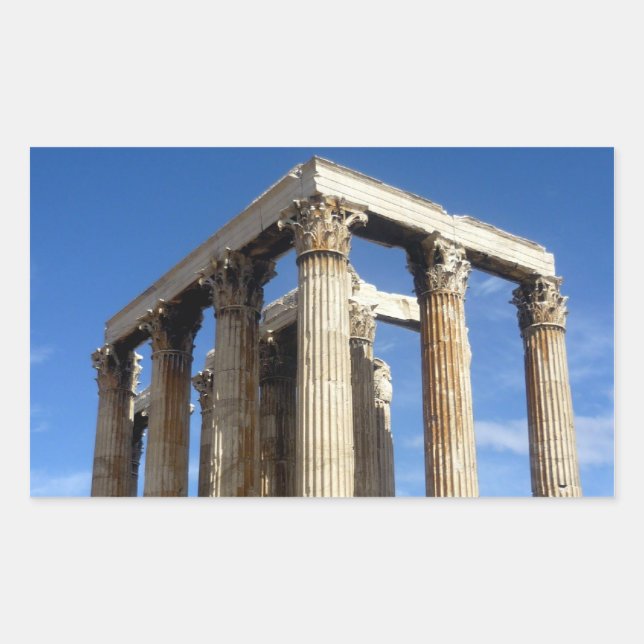 Sticker Rectangulaire temple zeus (Devant)