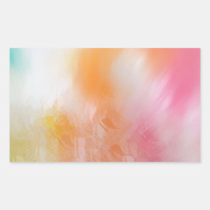 Sticker Rectangulaire Tendance rose rouge jaune bleu Abstrait coloré