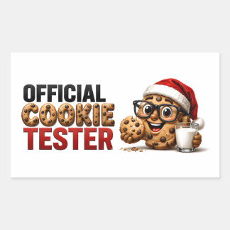 Sticker Rectangulaire 🍪 Testeur de cookies officiel Citation drôle de N
