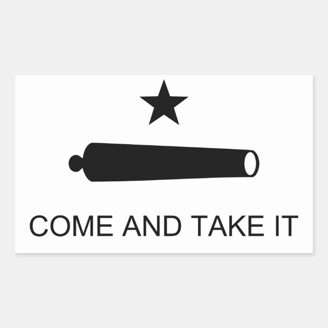 Sticker Rectangulaire Texas, viens le prendre (Devant)