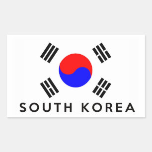 Sticker Rectangulaire texte de nom de symbole de drapeau de pays de la