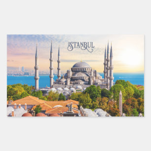 Sticker Rectangulaire Texte personnalisé Istanbul