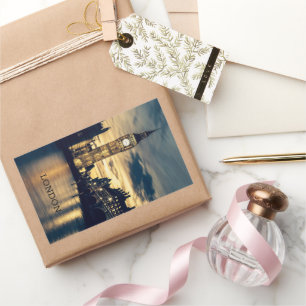 Sticker Rectangulaire Texte personnalisé Londres