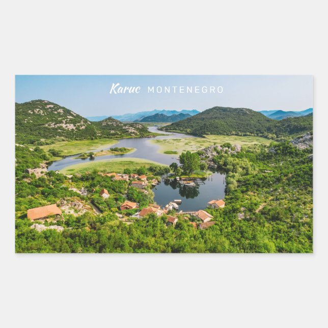 Sticker Rectangulaire Texte personnalisé Monténégro (Devant)