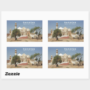 Sticker Rectangulaire Texte personnalisé Pakistan