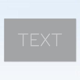 Sticker Rectangulaire Texte simple à 3 dimensions   Gray
