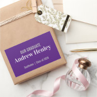 Texte simple Purple Graduation Party Favoriser